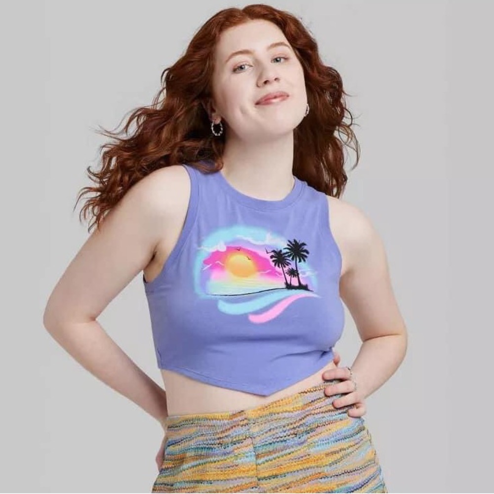 NWT Wild Fable from Target crop tank top with tie back detailing